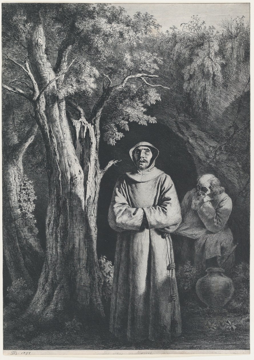 沙漠中的僧侣》，1797年。 作者 让·雅克·德·布瓦西