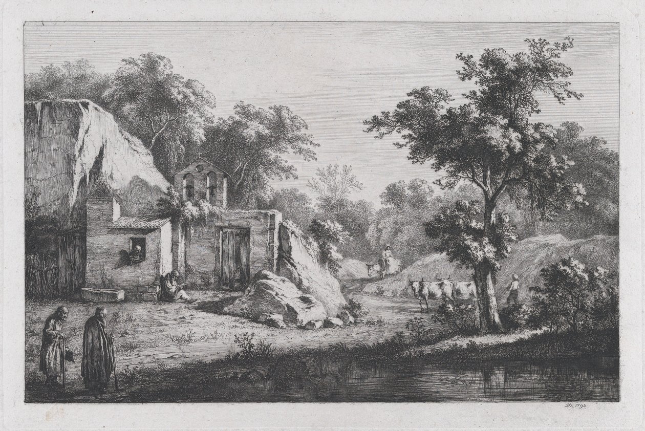 小隐居地，1793年。 作者 让·雅克·德·布瓦西