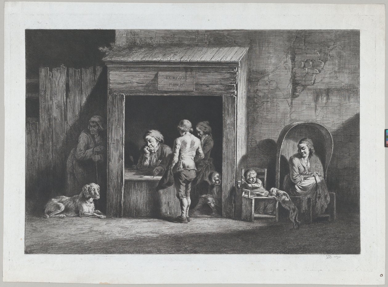 公共抄写员》，1790年。 作者 让·雅克·德·布瓦西