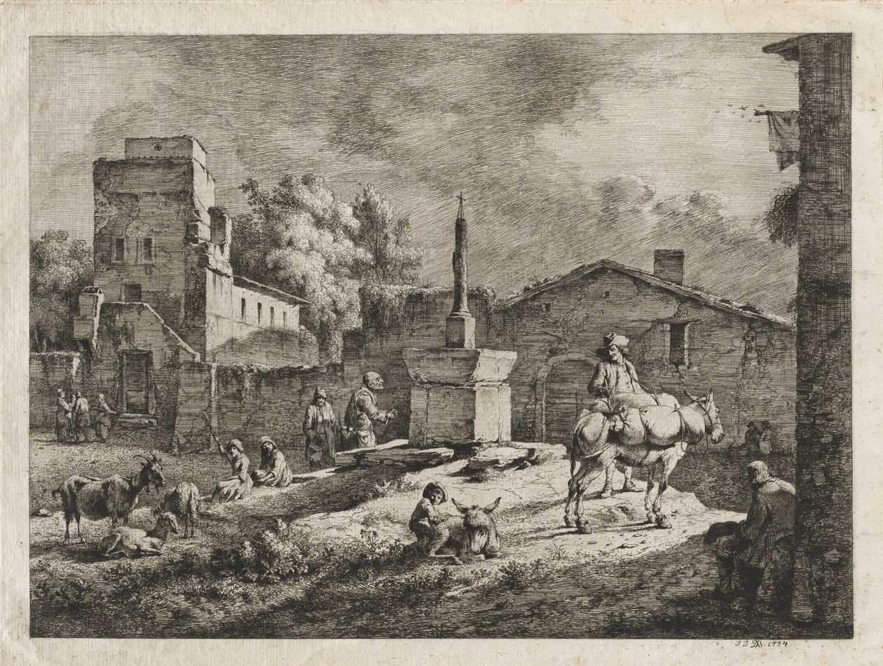 圣安德奥尔山景，1774年。 作者 让·雅克·德·布瓦西