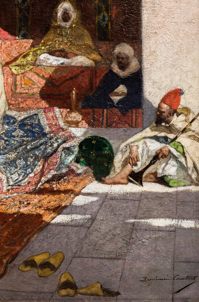 一位帕夏的礼物（细节），1883 年前（布面油画） 作者 让·约瑟夫·本杰明·康斯坦斯