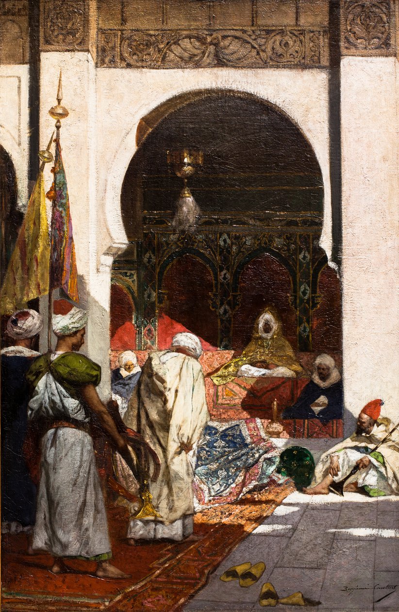 一位帕夏的礼物，1883 年前（布面油画） 作者 让·约瑟夫·本杰明·康斯坦斯