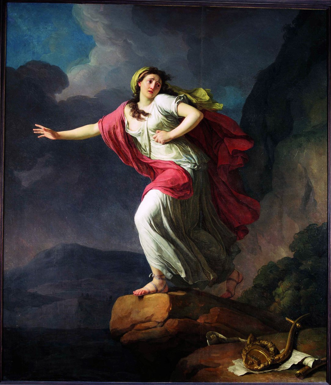 萨福（Sappho）1791年投身大海。 作者 让·约瑟夫·塔亚森