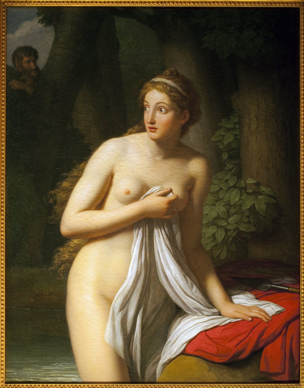惊喜仙女。 Jean Joseph Taillasson (1745-1809) 的画作，油画。 18 世纪法国艺术。 图卢兹美术博物馆。 作者 让·约瑟夫·塔亚森