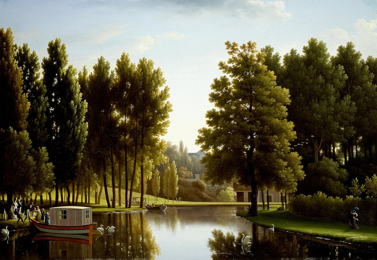 法语: Le parc à Mortefontaine 莫特枫丹公园 作者 让·约瑟夫·泽维尔·比奥尔德