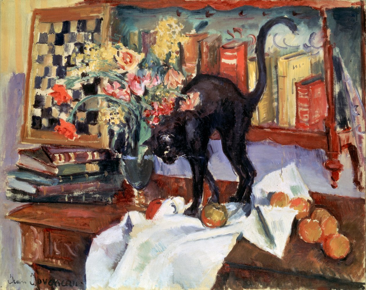 《猫的静物》，1912年。 作者 让·乔维诺
