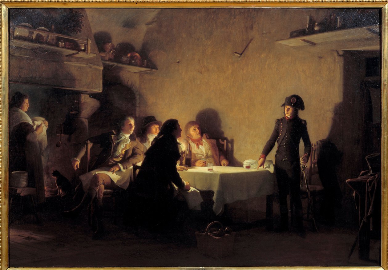 博凯尔的晚餐。 1793 年 7 月 29 日，拿破仑·波拿巴 (Napoleon Bonaparte) 参观博凯尔博览会结束时，与两位马赛酒商、一位尼莫瓦 (Nimois) 和一位蒙彼利埃 (Montpellier) 制造商共进晚餐。 他在两个晚上重新挖掘了文本“Le supper de Beaucaire”。 未来的皇帝 作者 让·朱尔斯·安托万·勒孔特·杜努伊