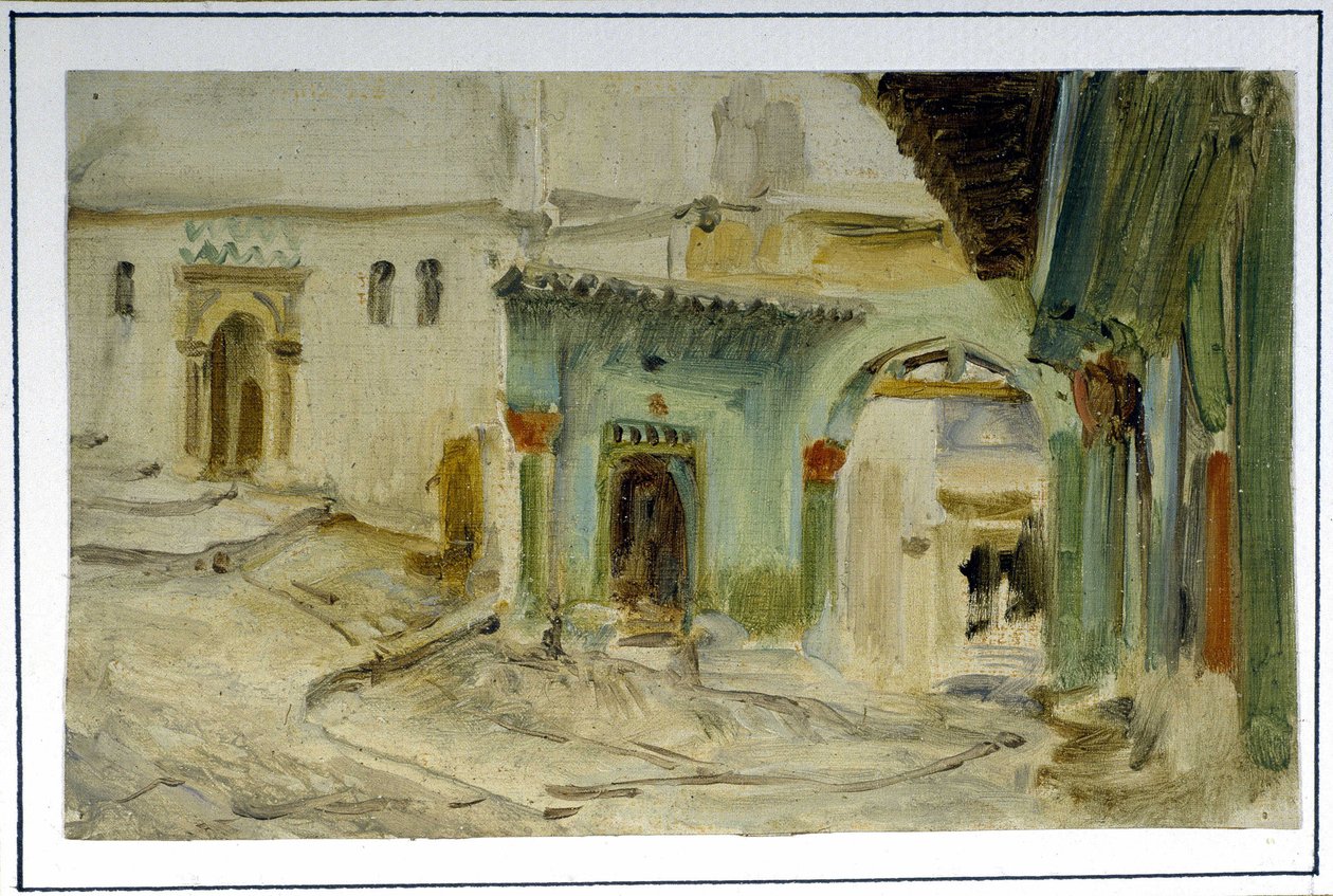 Le cafe dit "de Fromentin", Algiers by Lecomte du Nouy (1842 - 1923), late 19th century 作者 让·朱尔斯·安托万·勒孔特·杜努伊