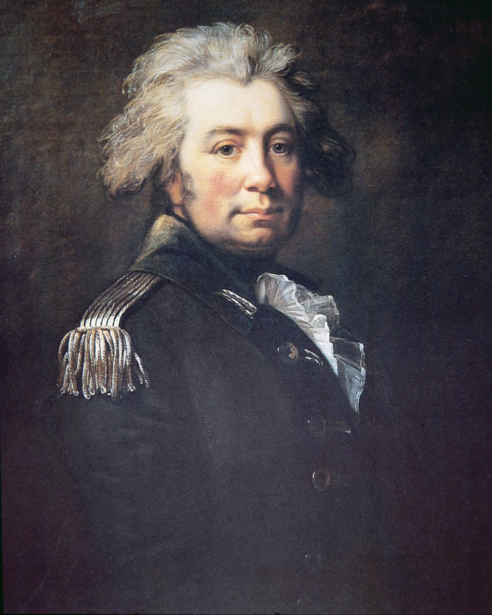 John Graves Simcoe（彩色平版印刷）。 作者 让·洛朗（后）莫斯尼尔