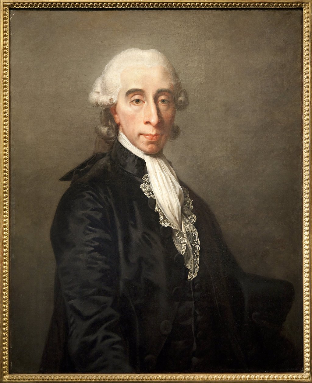 让-西尔万-贝利（Jean Sylvain Bailly，1736-1793 年）的肖像，法国科学家、政治家，1789 年 7 月 15 日法国大革命期间当选为巴黎市第一任市长。让-洛朗-莫斯尼尔（Jean Laurent Mosnier，1746-1808 年）的布面油画。照片 作者 让-洛朗莫斯尼尔