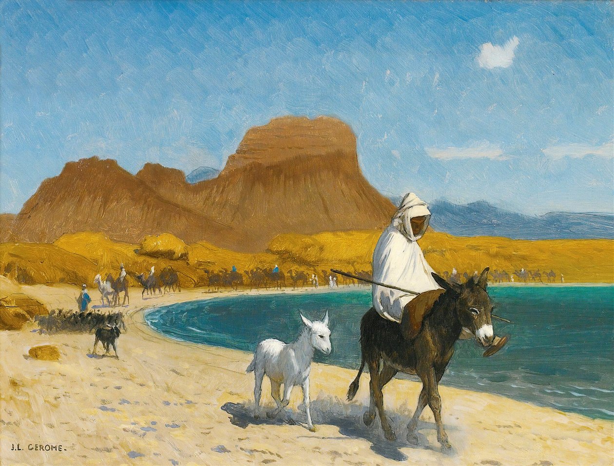 阿卡巴海湾（布面油画 作者 让·莱昂·杰罗姆