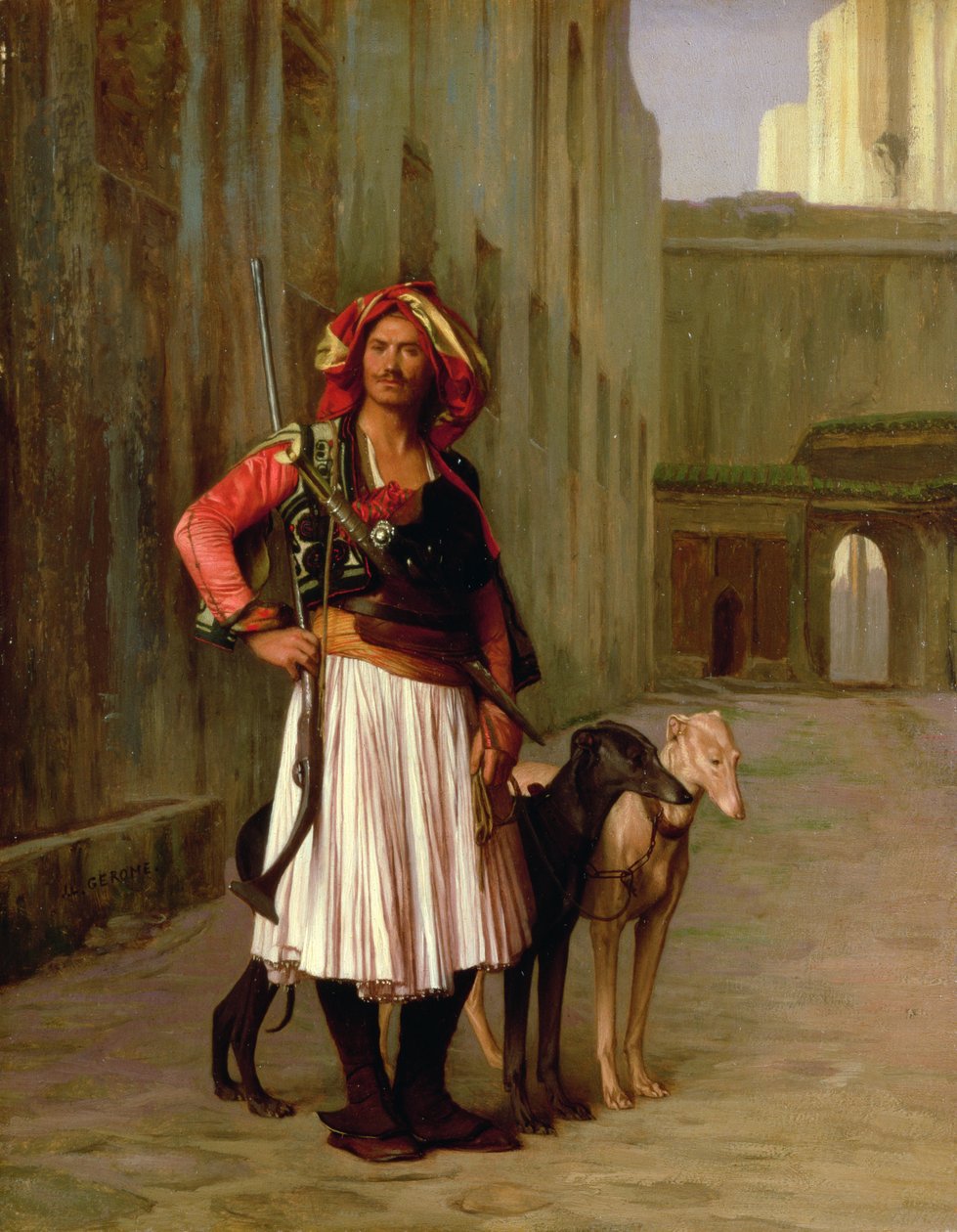 开罗的Arnaut，1871年 作者 让·莱昂·杰罗姆