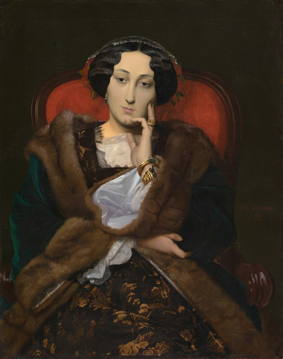 一个女人的画像，1851年。 作者 让·莱昂·杰罗姆