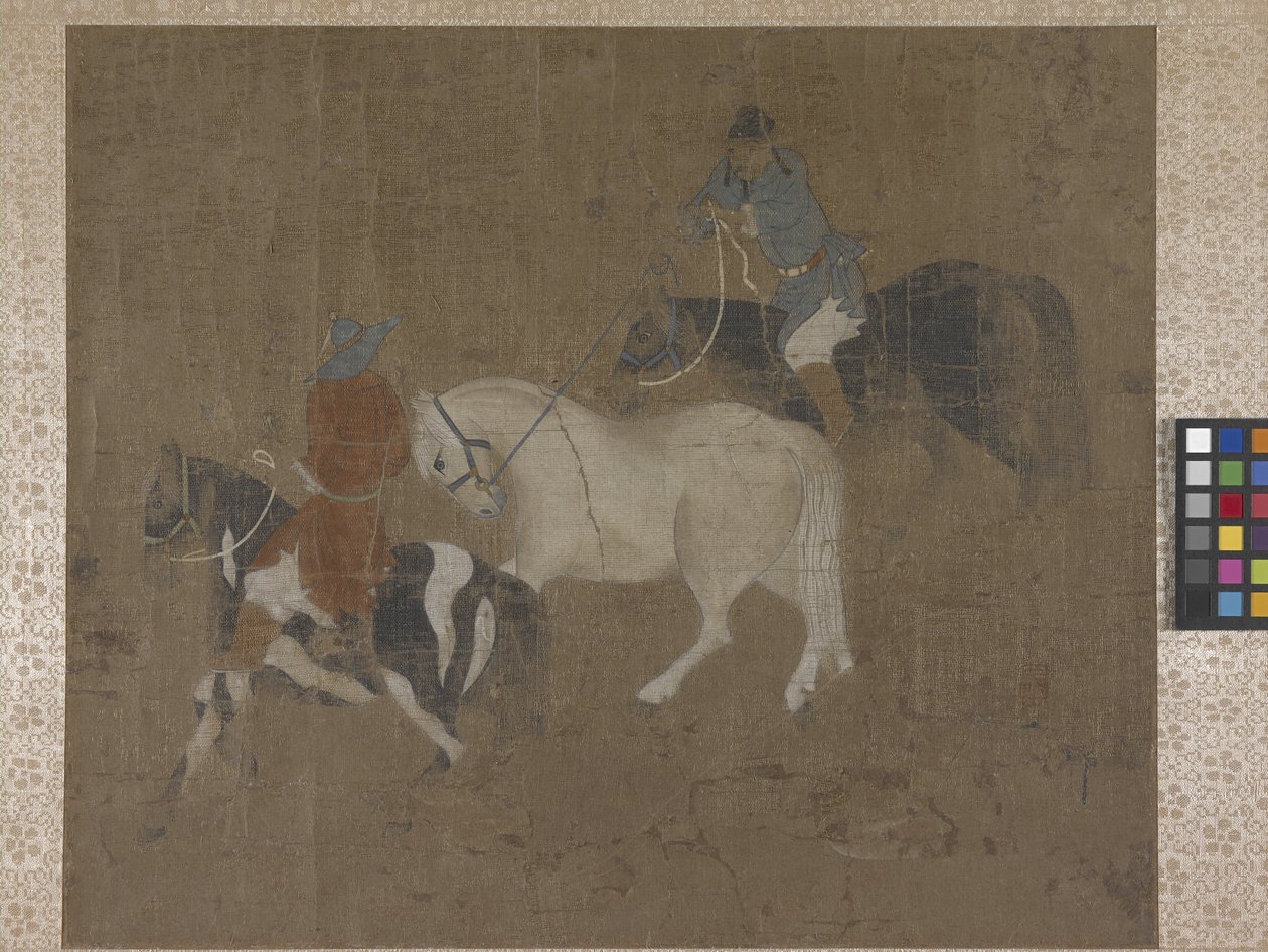 牵白马的骑手（绢本设色） 作者 让·莱昂·杰罗姆