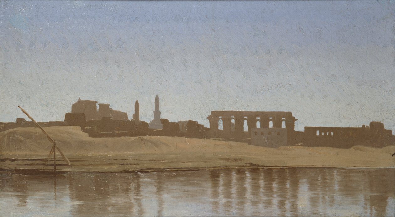 卢克索的尼罗河景观，1857年 作者 让·莱昂·杰罗姆