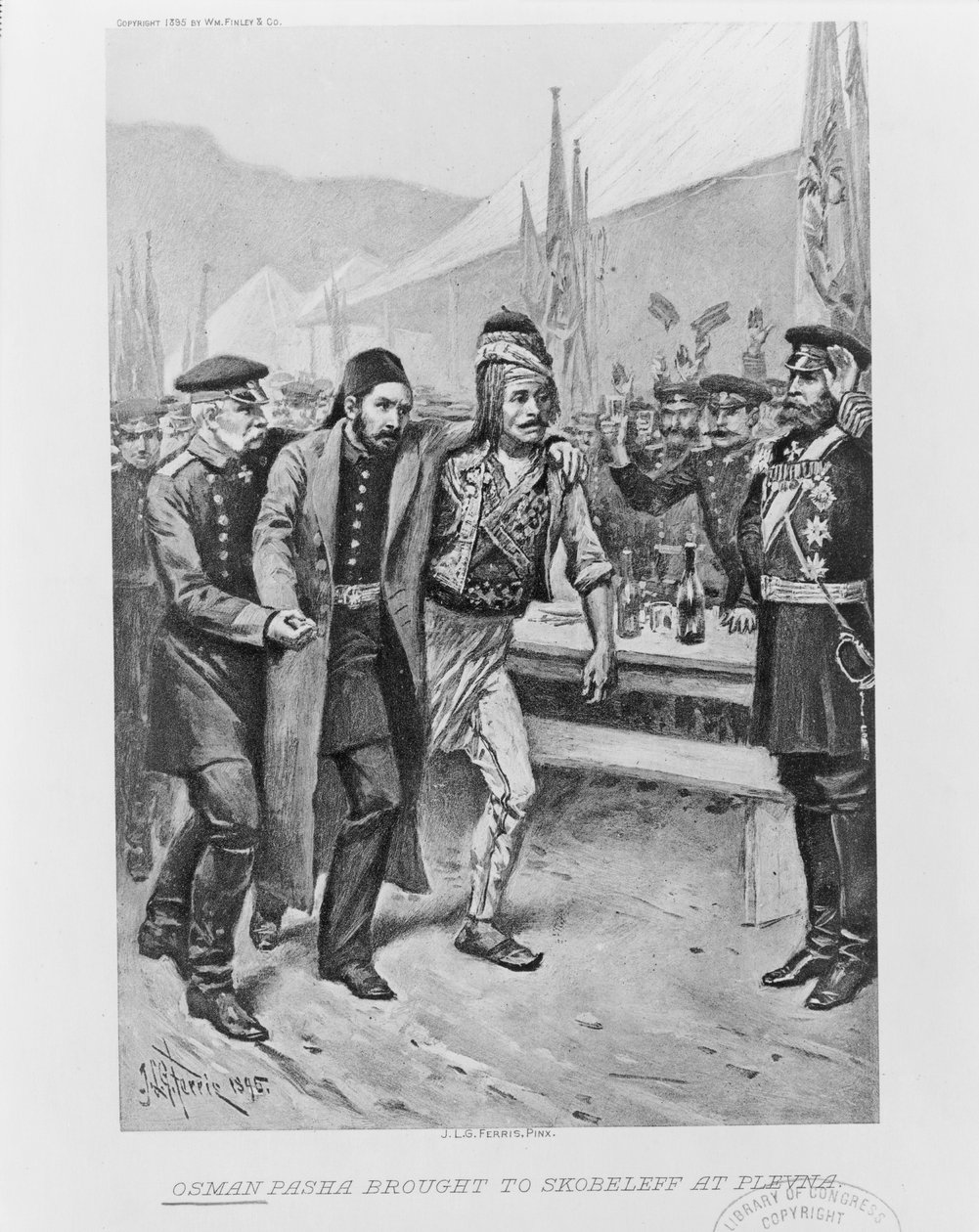 奥斯曼·帕夏（Osman Pasha）在c。 1895年 作者 让·莱昂·杰罗姆·费里斯