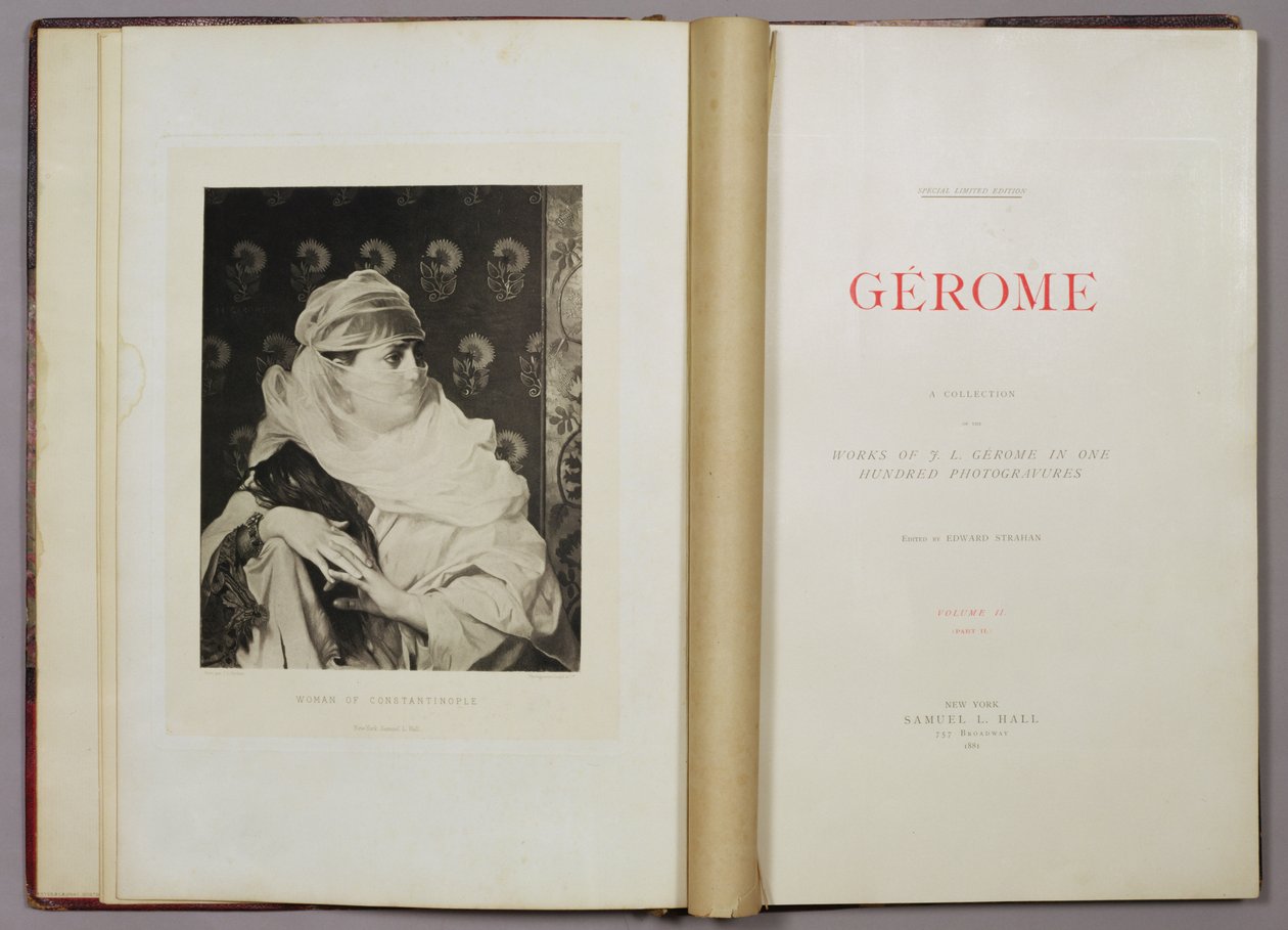 君士坦丁堡的女人，来自于Jean-Leon Gerome的作品集，共有100张摄影，1881年（照相凹版） 作者 让·莱昂后杰罗姆