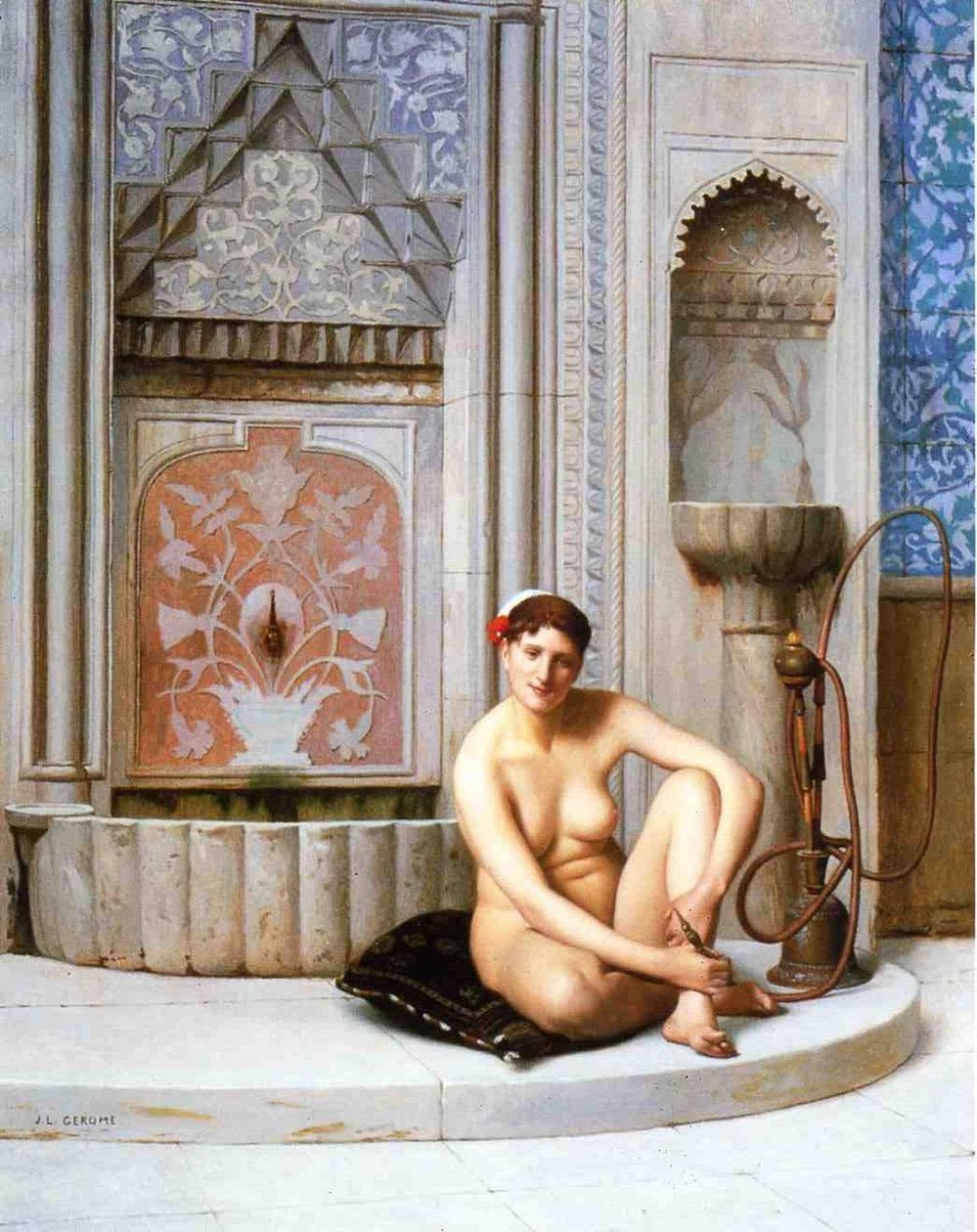 法语  Odalisque 作者 让·莱昂·杰罗姆