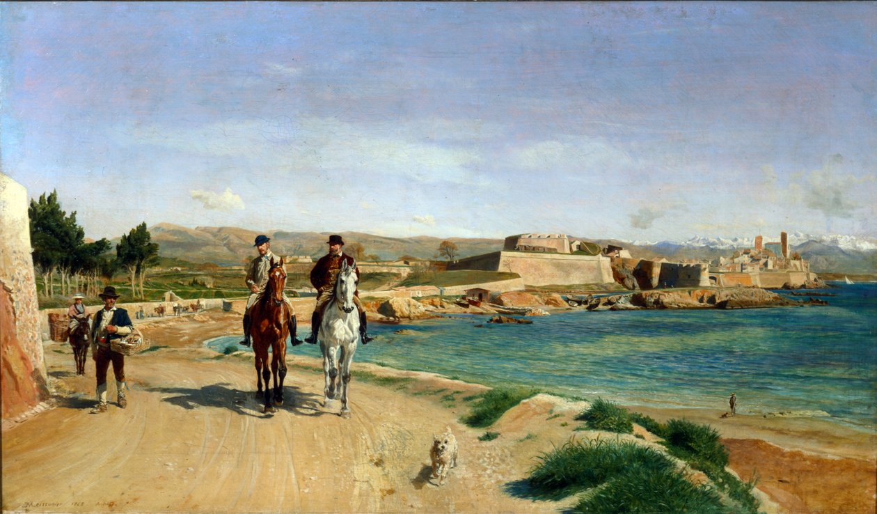 Antibes La promenade a cheval 作者 让·路易斯·欧内斯特·迈森尼尔
