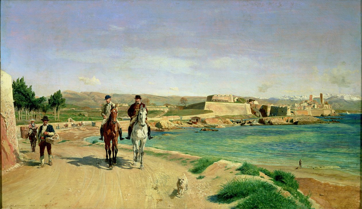 昂蒂布，骑马，1868年 作者 让·路易斯·欧内斯特·迈森尼尔