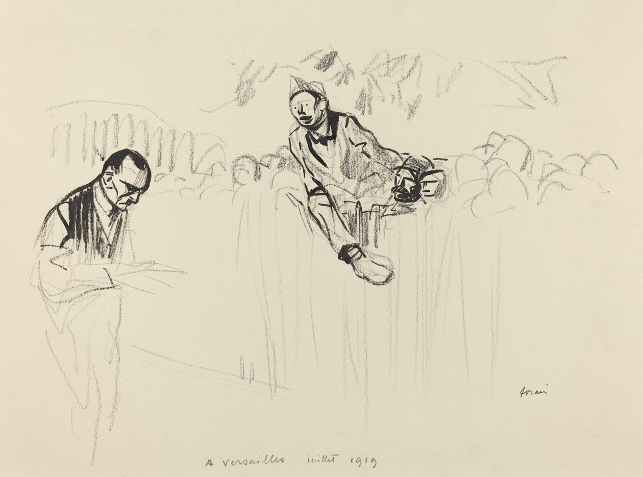 1919年7月的凡尔赛，可能是1919年。 作者 让·路易·佛兰