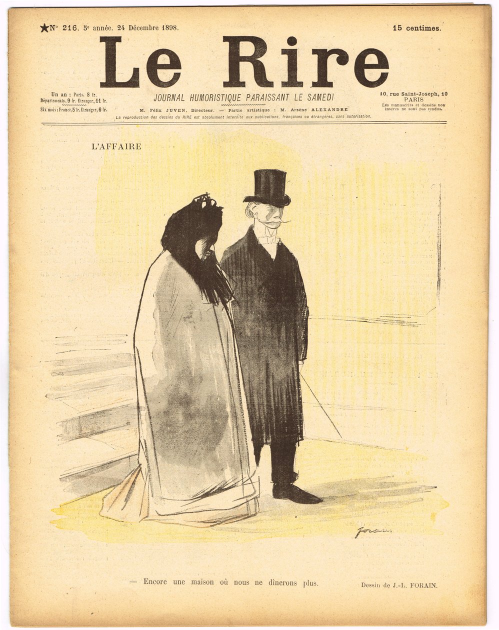 Cover of “” Le Lire””, Satirique en Colours 作者 让·路易·佛兰