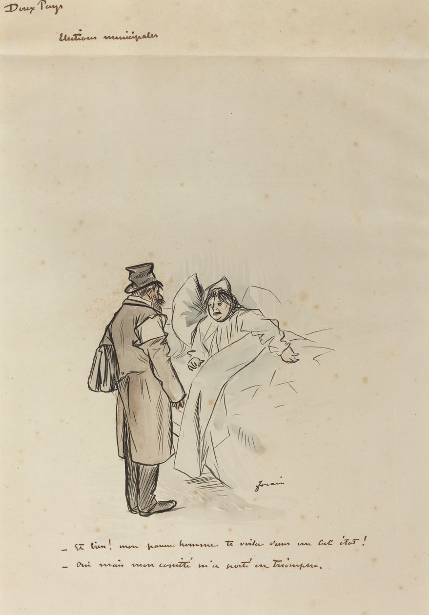 Municipales选举，约1897年。 作者 让·路易·佛兰
