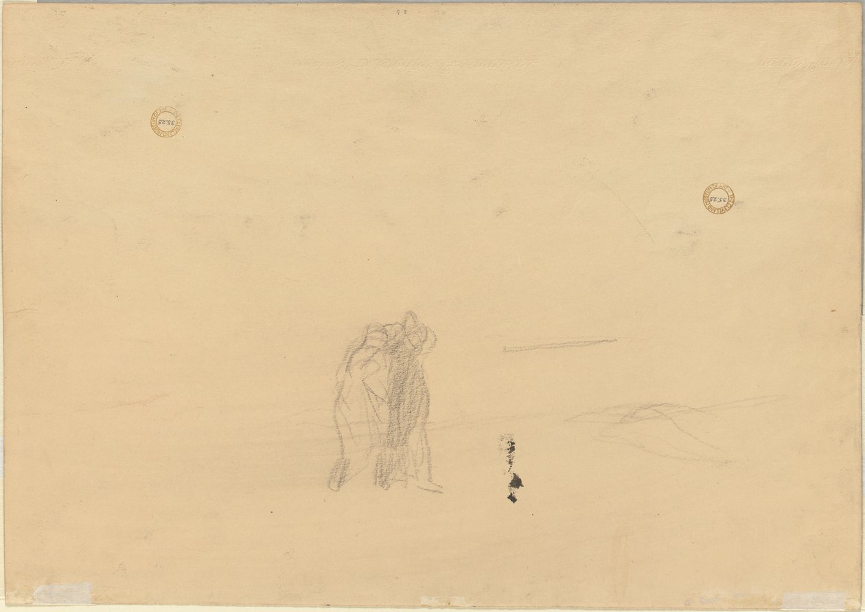 横向景观中的人物，c。 1919年。 作者 让·路易·佛兰