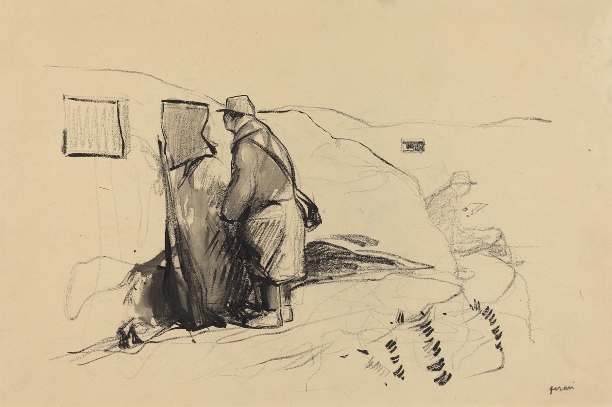在战壕里，约1914-1919年。 作者 让·路易·佛兰