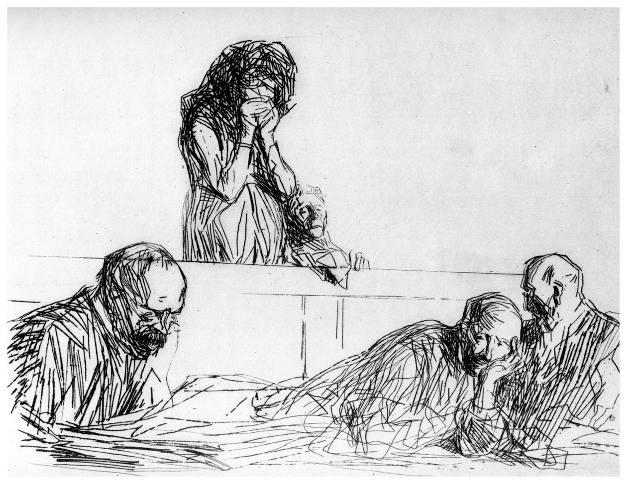母亲女儿，c1870-1930，1924年 作者 让·路易·佛兰