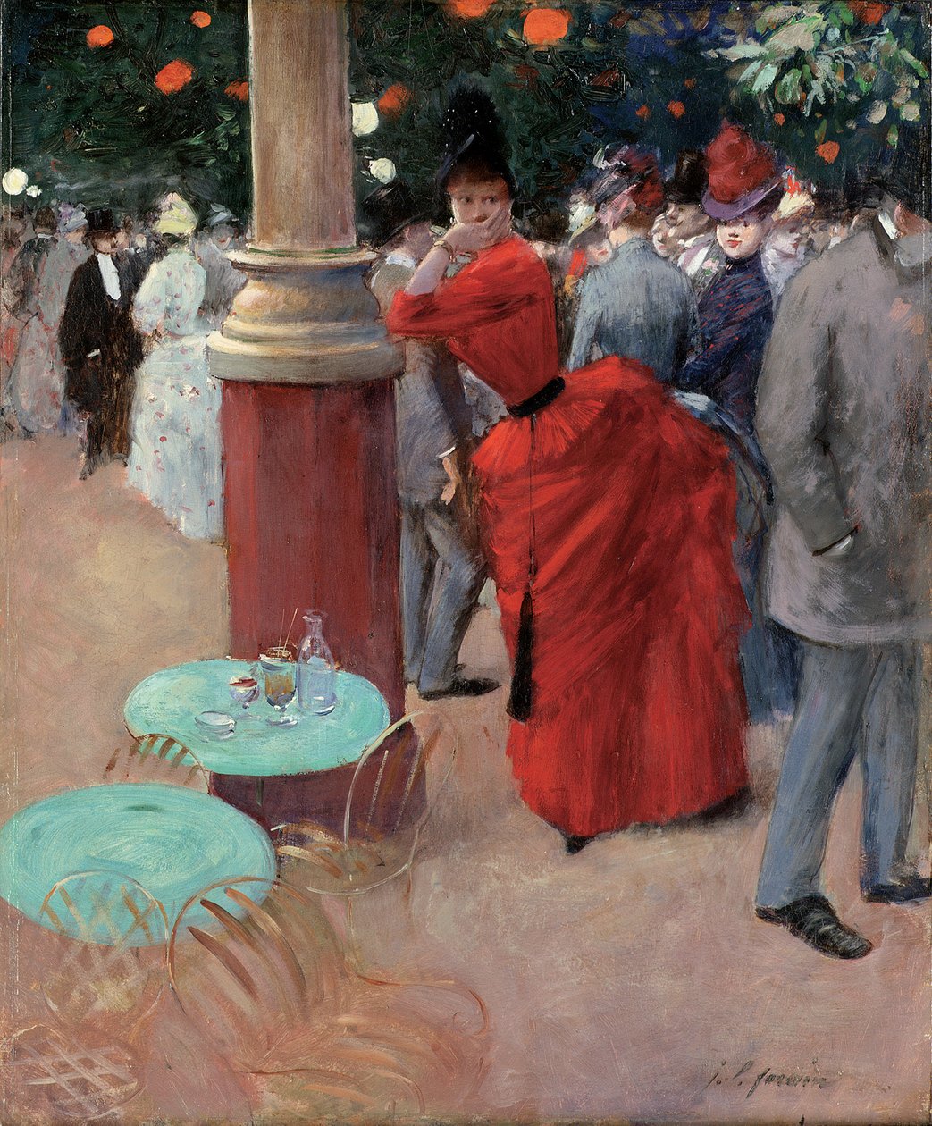 公共花园，约1884年 作者 让·路易·佛兰