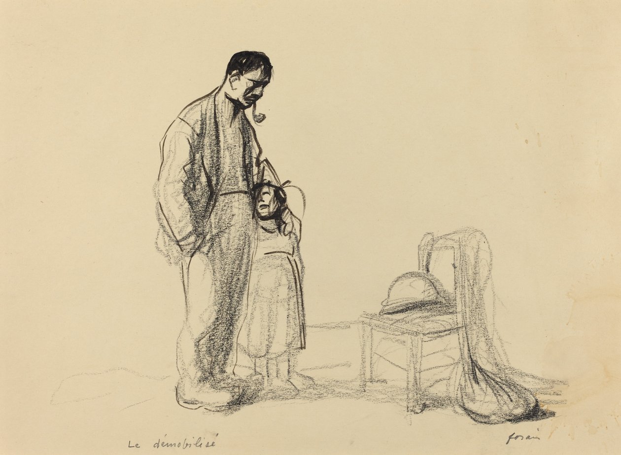 复员者，约1914-1919年。 作者 让·路易·佛兰