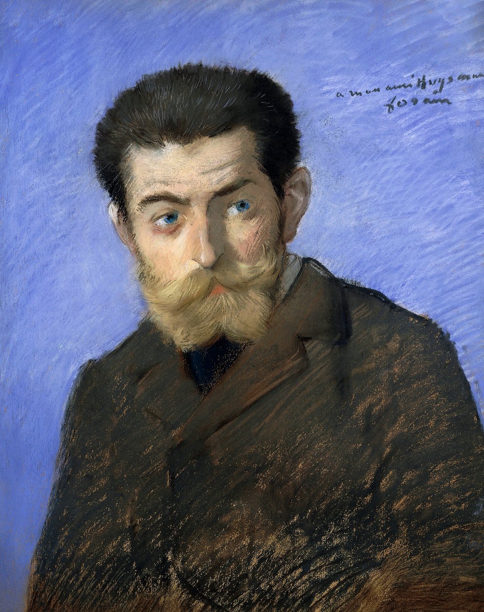 Joris Karl Huysmans的肖像，Charles-Marie-Georges Huysmans的笔名（巴黎 作者 让·路易·佛兰