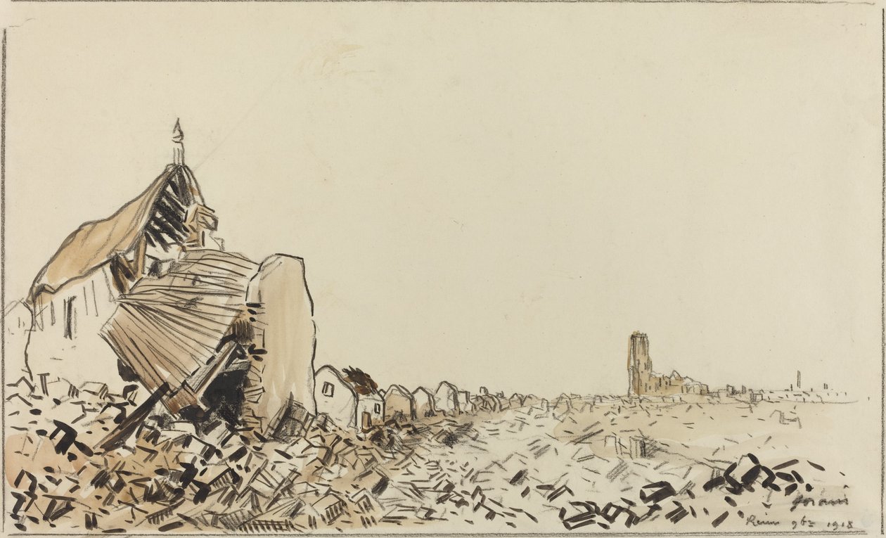 兰斯1918年9月，可能是1918年。 作者 让·路易·佛兰