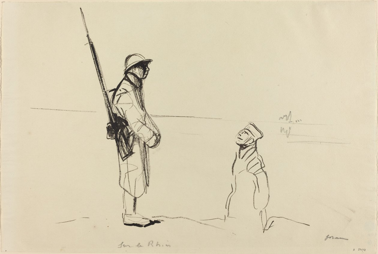 莱茵河上，约191419年。 作者 让·路易·佛兰