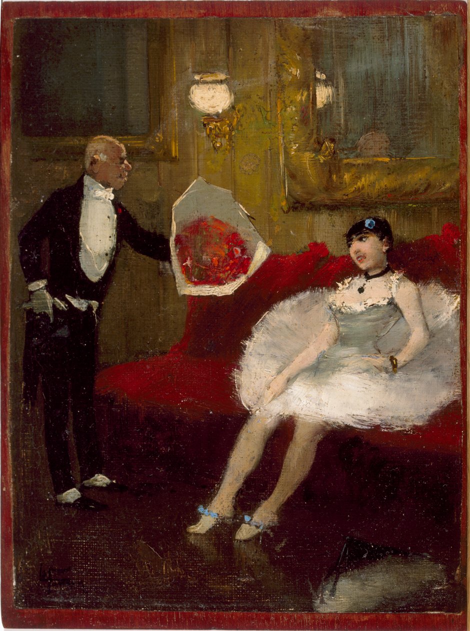 Admirer，c.1877-79（油画布置在木头上） 作者 让·路易·佛兰