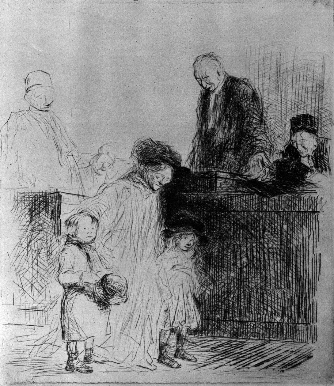 观众的出口，1925年。 作者 让·路易·佛兰