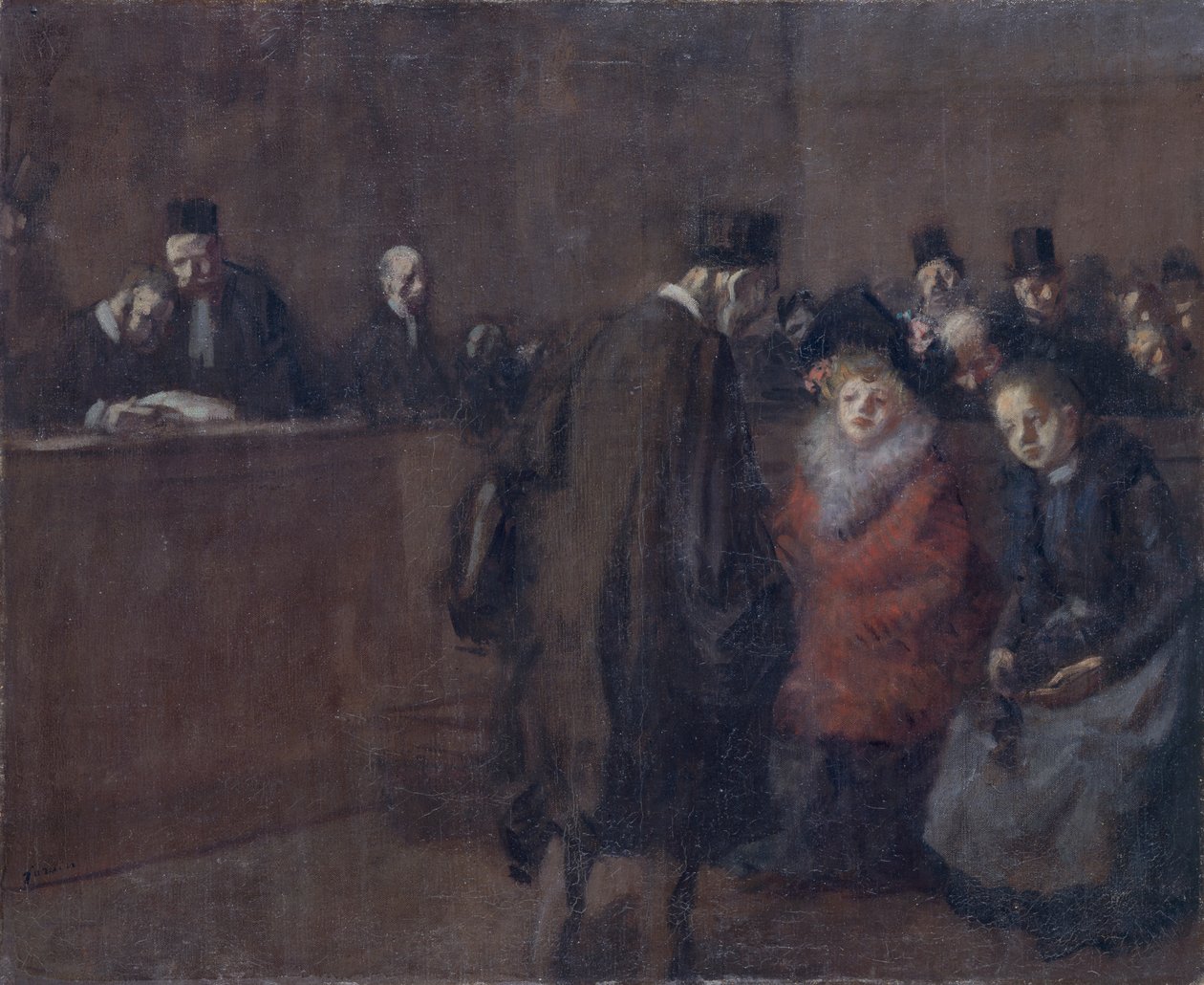 法院的法庭》，1910年 作者 让·路易·佛兰