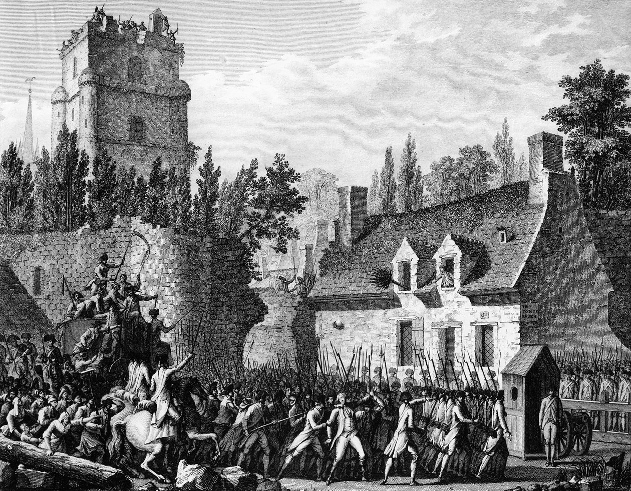 法国大革命：Pierre Victor de Besenval de Brunstatt, Baron de Besenval (1721-1791) 于 8 月 10 日率领 Brie Comte Robert 作者 尚·路易二世（后）普里尔