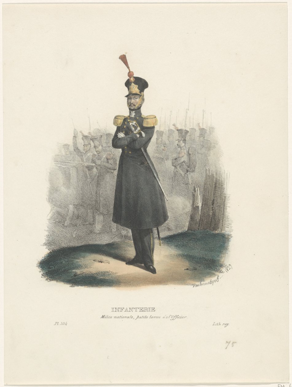 国家民兵军官，1829 年
Infanterie / Milice nationale, petite tenue de l