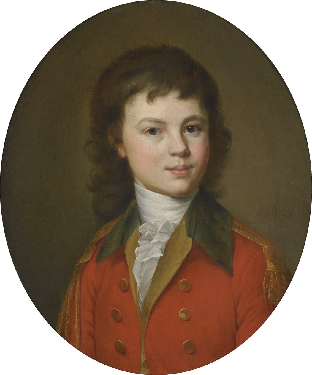 帕维尔伯爵（Alex Pavel Alexandrovich Stroganov）肖像1774-1817岁，15岁 作者 让·路易·沃耶