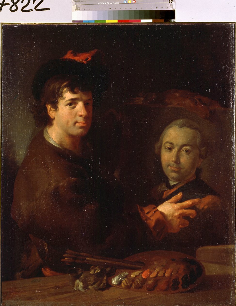 自画像。 让·路易·德·维利（Jean Louis de Velly，1730-1809 年）的绘画。 布面油画，96 x 80 厘米。18 世纪的法国艺术。 艾尔米塔什博物馆，圣彼得堡。 作者 让-路易·德·维利