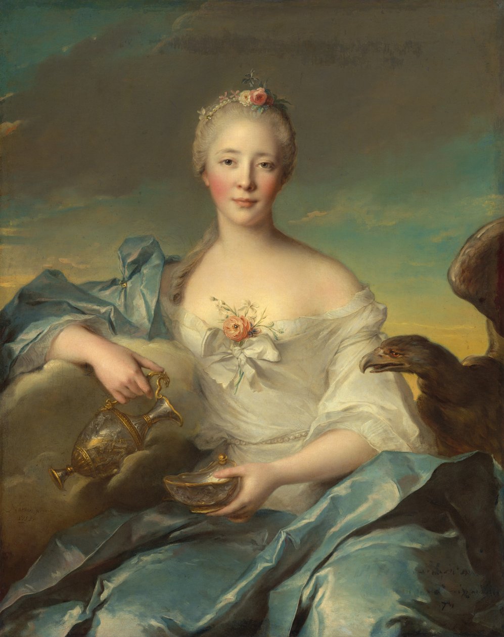 Le Fèvre de Caumartin夫人扮演Hebe，1753年。 作者 让·马克·纳蒂尔