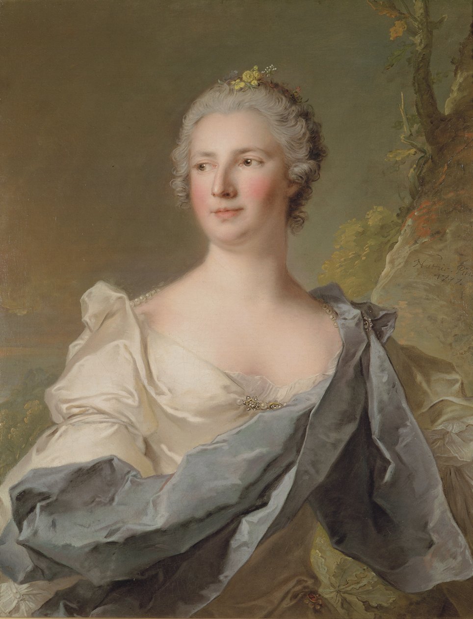 Barbara Belgioso dEste（b.1680）费拉拉公主的肖像，1747年 作者 让·马克·纳蒂尔
