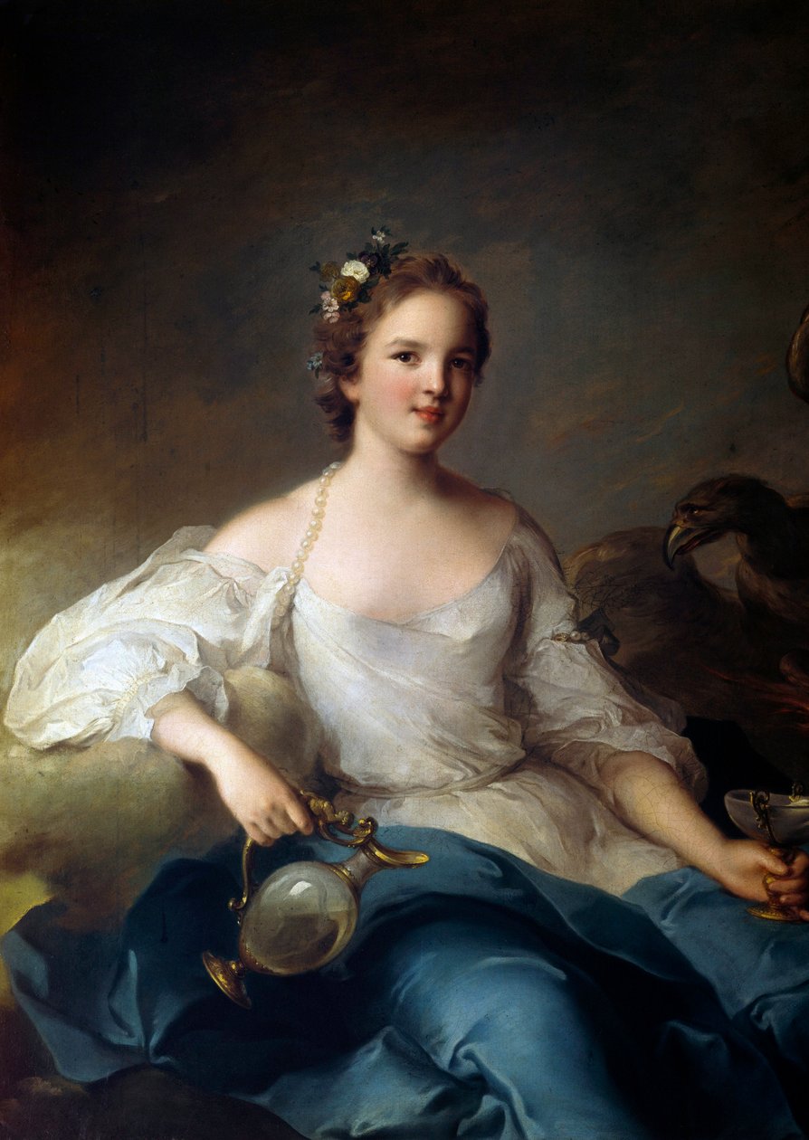 Charlotte Louise de Rohan - Guemenee, Masseran公主，Crevecoeur侯爵夫人(1722-?)在Hebe的画像，由Jean Marc (Jean-Marc) Nattier (1685-1766) 1738 Sun 1,25x0,97 m 作者 让·马克·纳蒂尔