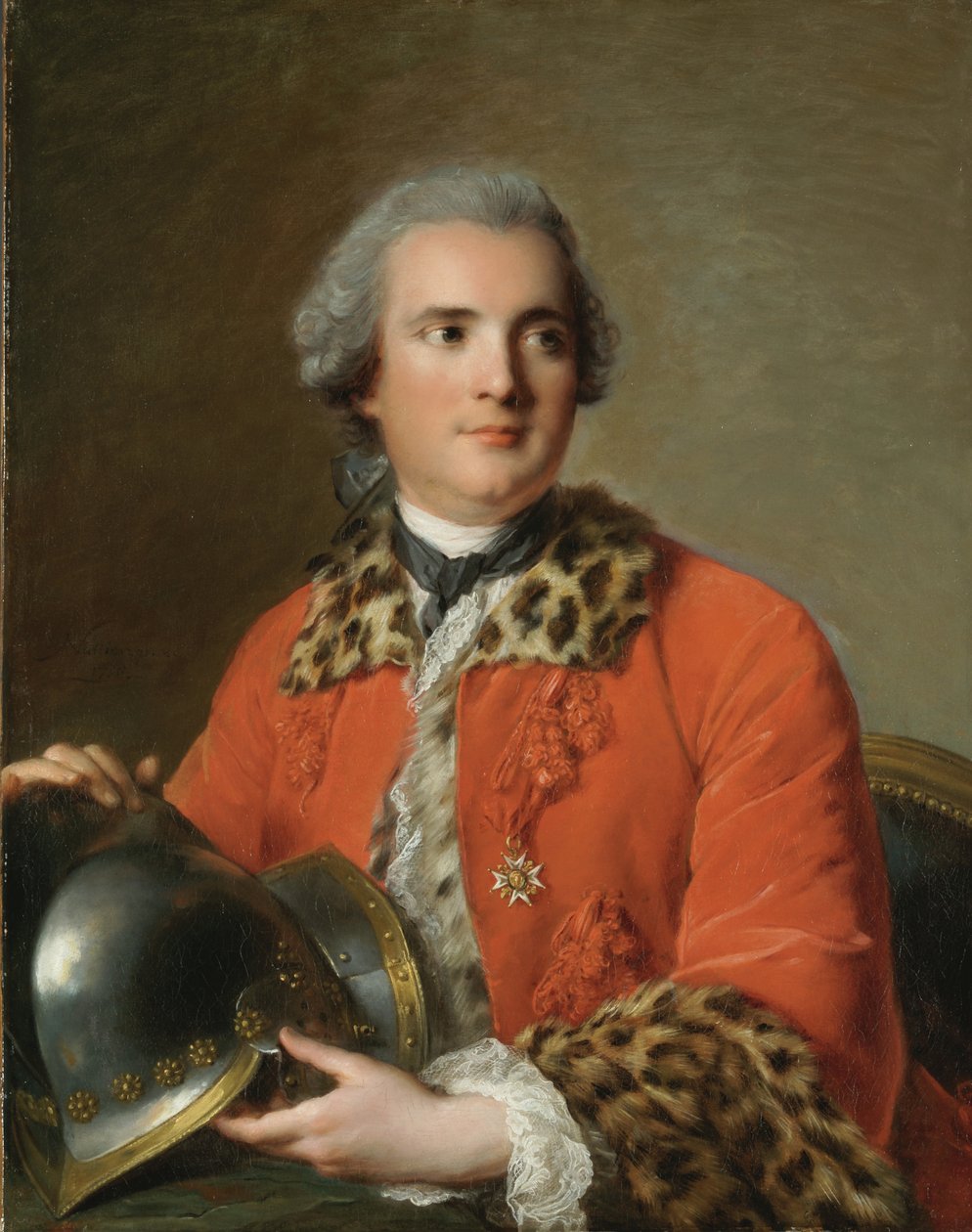 Mortemart的Jean-Victor de Rochechouart肖像1712-1771，1756年 作者 让·马克·纳蒂尔