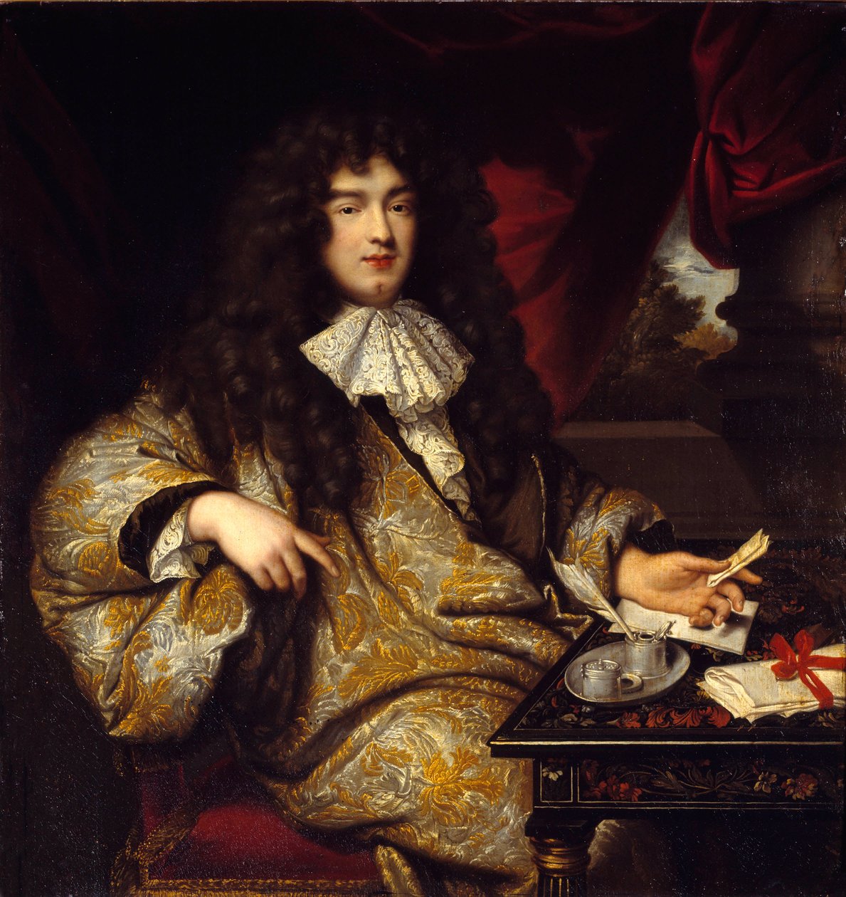让·巴蒂斯特 (Jean-Baptiste) 科尔伯特 (Jean-Baptiste) 的肖像 (1651-1690) 海军大臣、科尔伯特之子 Marquis de Seignelay 勋爵。 马克·纳蒂尔 (Marc Nattier) 的绘画 (1642 - 1705) 作者 让·马克·纳蒂尔