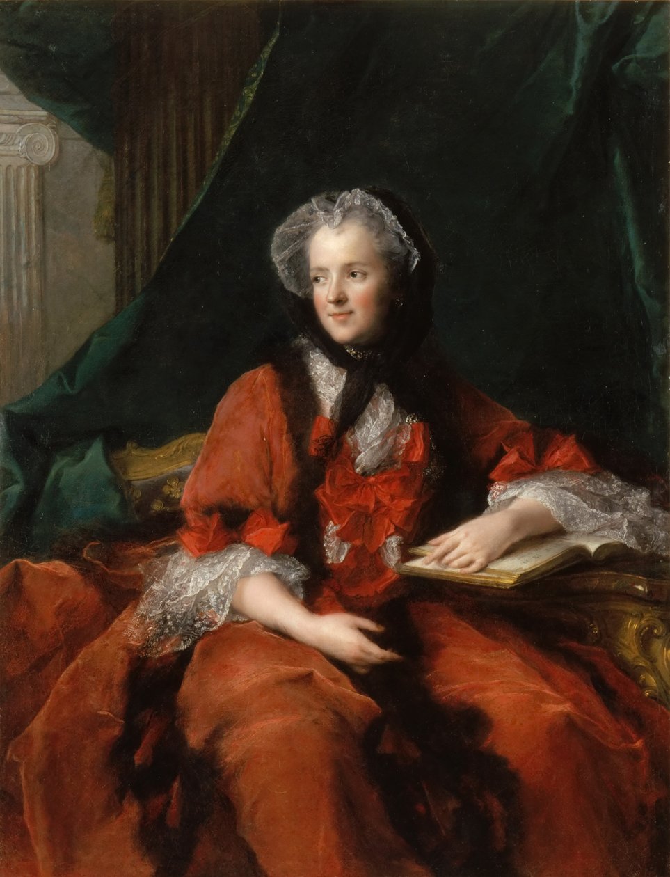 玛丽·莱斯奇钦斯卡（Marie Leszczynska）肖像，法国女王，1703-1768年 作者 让·马克·纳蒂尔