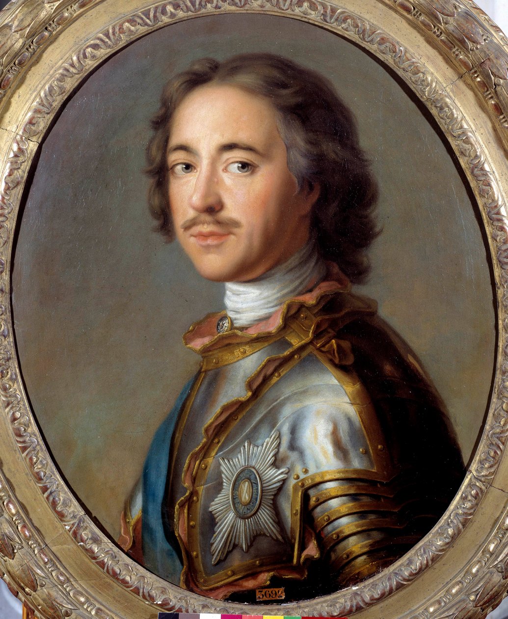 俄罗斯沙皇彼得一世 (1672-1725) 的肖像”” Jean Marc (Jean-Marc) Nattier (1685-1766) 绘画 18 世纪太阳 0.63 x 0.52 m - 彼得一世肖像（ 1672-1725），俄罗斯沙皇。 让·马克 (Jean-Marc) Nattier 的绘画 (1685-176) 作者 让·马克·纳蒂尔