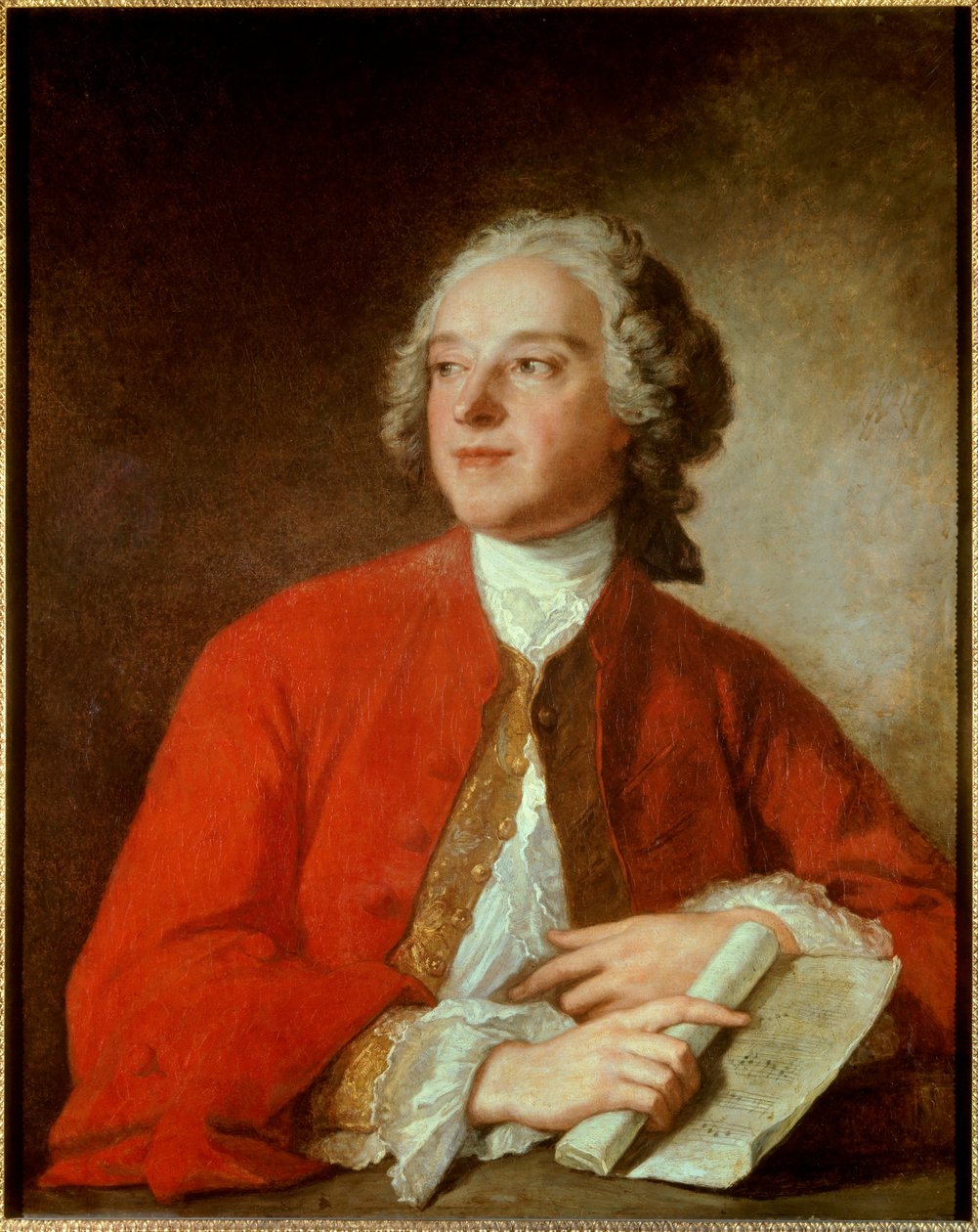 Pierre Augustin Caron de Beaumarchais (1732 - 1799) 法国作家和剧作家的肖像 - Jean Marc (Jean-Marc) Nattier 的绘画 (1685-1766) - 巴黎，法国喜剧 - Pierre Augustin Caron de Beaumarchais (1732-1799) 的肖像, 法国作家 作者 让·马克·纳蒂尔